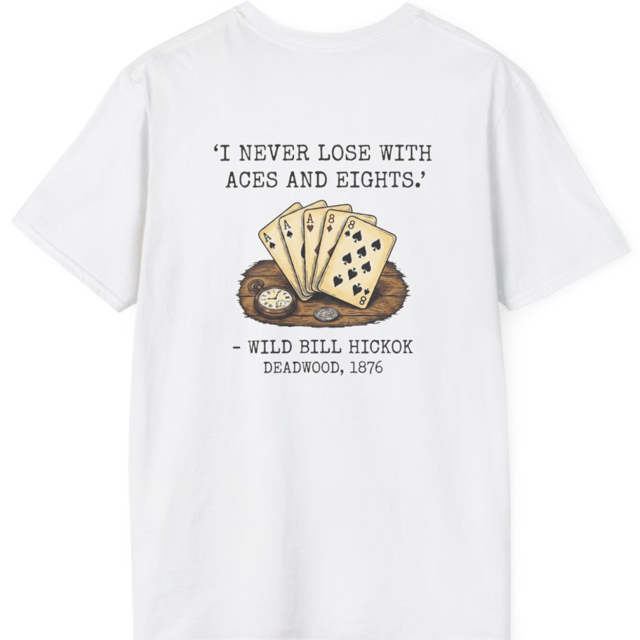 Dead Mans Hand Poker Back Print T-Shirt - White back