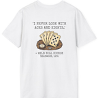 Dead Mans Hand Poker Back Print T-Shirt - White back