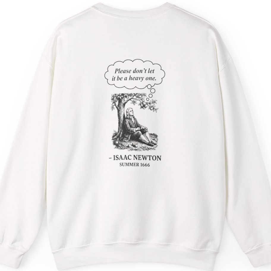 Newton Gravity Anxiety Back Print Sweatshirt - White back