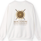 Macedonian Empire Crest Back Print Sweatshirt - White back