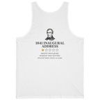 Inaugural Address Review Back Print Tank Top - White back