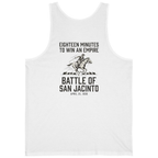 San Jacinto Eighteen Minutes Back Print Tank Top - White back