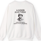 Patton Good Plan Back Print Sweatshirt - White back