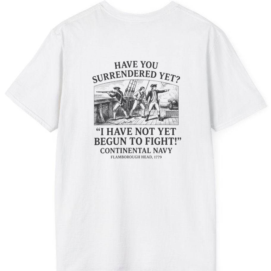 Not Yet Begun To Fight Back Print T-Shirt - White back