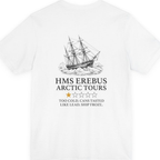 Hms Erebus Arctic Tours Back Print Premium Tee - White back