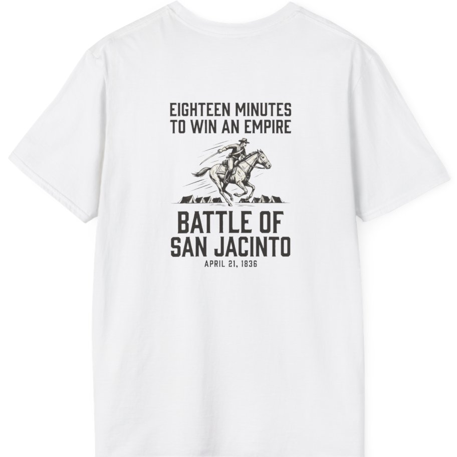 San Jacinto Eighteen Minutes Back Print T-Shirt - White back