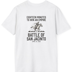 San Jacinto Eighteen Minutes Back Print T-Shirt - White back