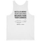 Battle of Midway Back Print Tank Top - White back