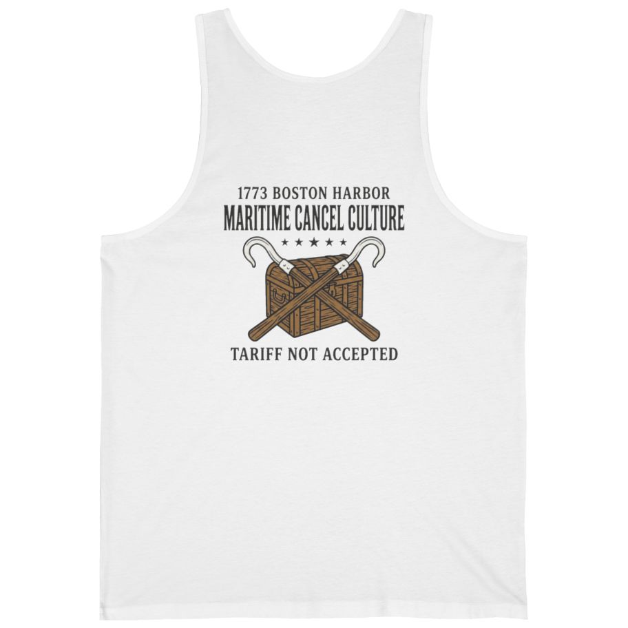 Maritime Cancel Culture Back Print Tank Top - White back