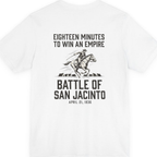 San Jacinto Eighteen Minutes Back Print Premium Tee - White back