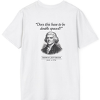 Thomas Jefferson Procrastination Double Spaced Back Print T-Shirt - White back