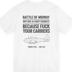 Battle of Midway Back Print Premium Tee - White back