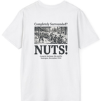 Bastogne Nuts Defiance Back Print T-Shirt - White back