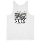 Bastogne Nuts Defiance Back Print Tank Top - White back