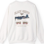 Black Sheep Squadron Crest Back Print Sweatshirt - White back