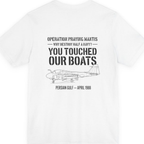 Operation Praying Mantis Back Print Premium Tee - White back