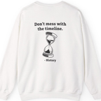 Time Travel Paradox Back Print Sweatshirt - White back