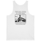Jfk Yacht Sunglasses Flex Back Print Tank Top - White back