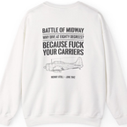 Battle of Midway Back Print Sweatshirt - White back