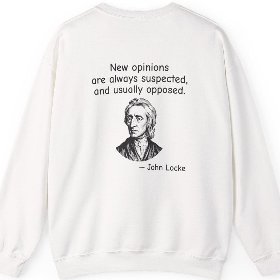 Locke New Opinions Back Print Sweatshirt - White back