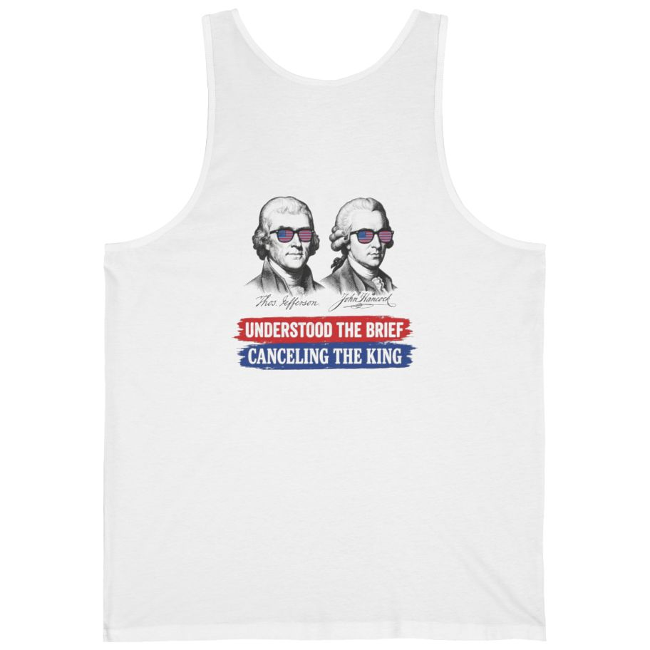 Jefferson Hancock Canceling The King Back Print Tank Top - White back