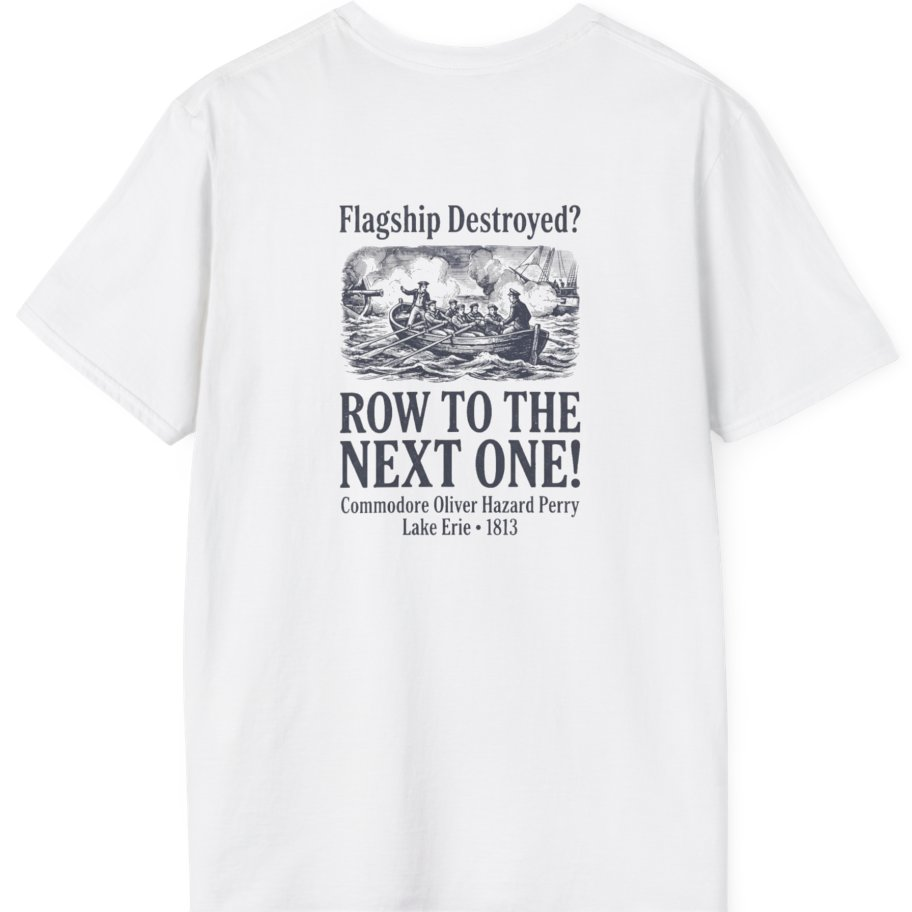 Row To The Next Ship Back Print T-Shirt - White back