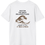 Boston The Great Molasses Flood Back Print T-Shirt - White back