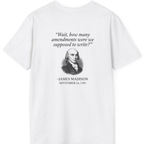 Madison Bill of Rights Deadline Back Print T-Shirt - White back