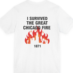 Great Chicago Fire Classic Back Print Premium Tee - White back