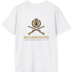 Green Mountain Boys Crest Back Print T-Shirt - White back