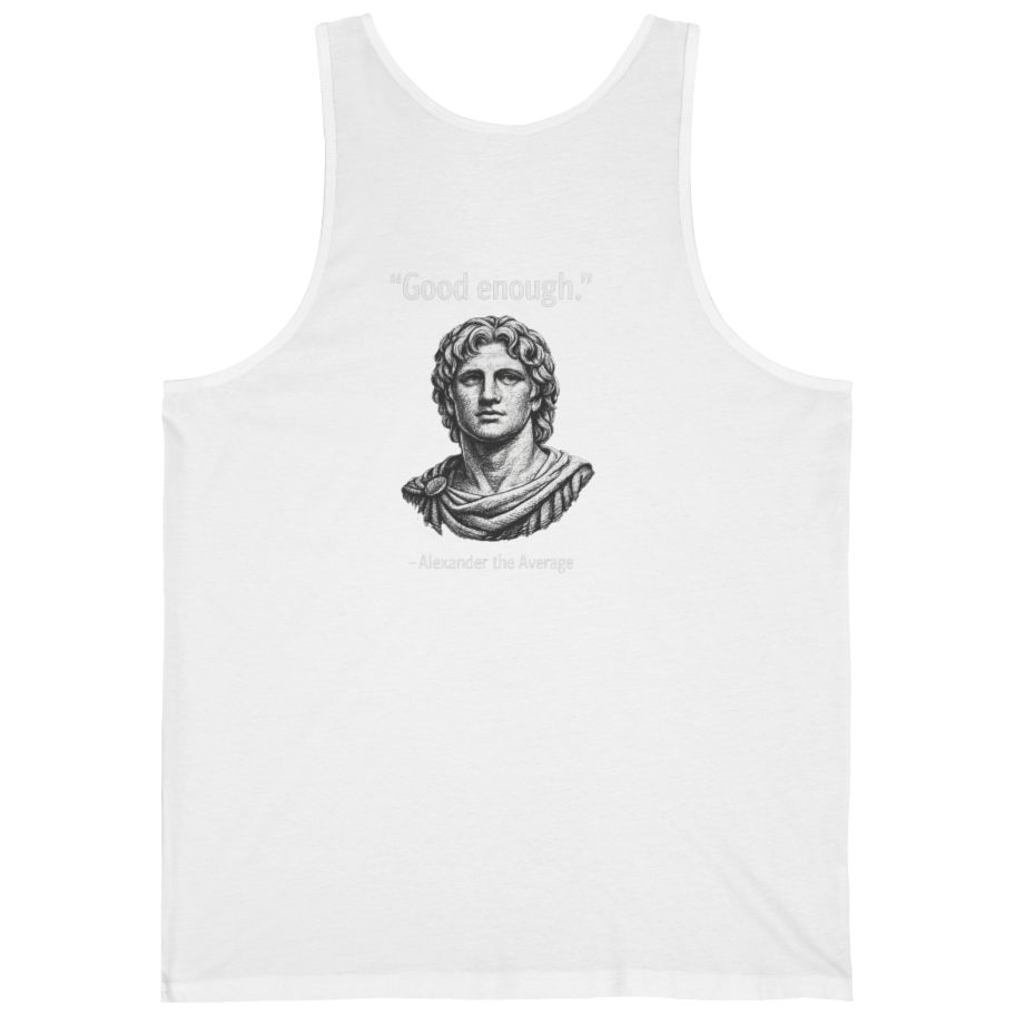 Alexander The Average Good Enough Back Print Tank Top - White back