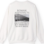 Roman Aqueducts Service Review Back Print Sweatshirt - White back
