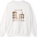 I Survived The Fall of Back Print Sweatshirt - White back