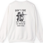 Don'T Fire Until You See Back Print Sweatshirt - White back