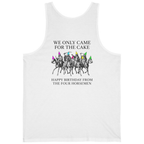 Four Horsemen Birthday Party Back Print Tank Top - White back