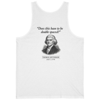 Thomas Jefferson Procrastination Double Spaced Back Print Tank Top - White back