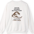 Boston The Great Molasses Flood Back Print Sweatshirt - White back
