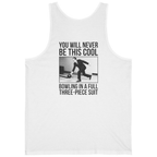 Nixon Suit Bowling Flex Back Print Tank Top - White back