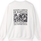 Hanging Gardens Landscaping Back Print Sweatshirt - White back