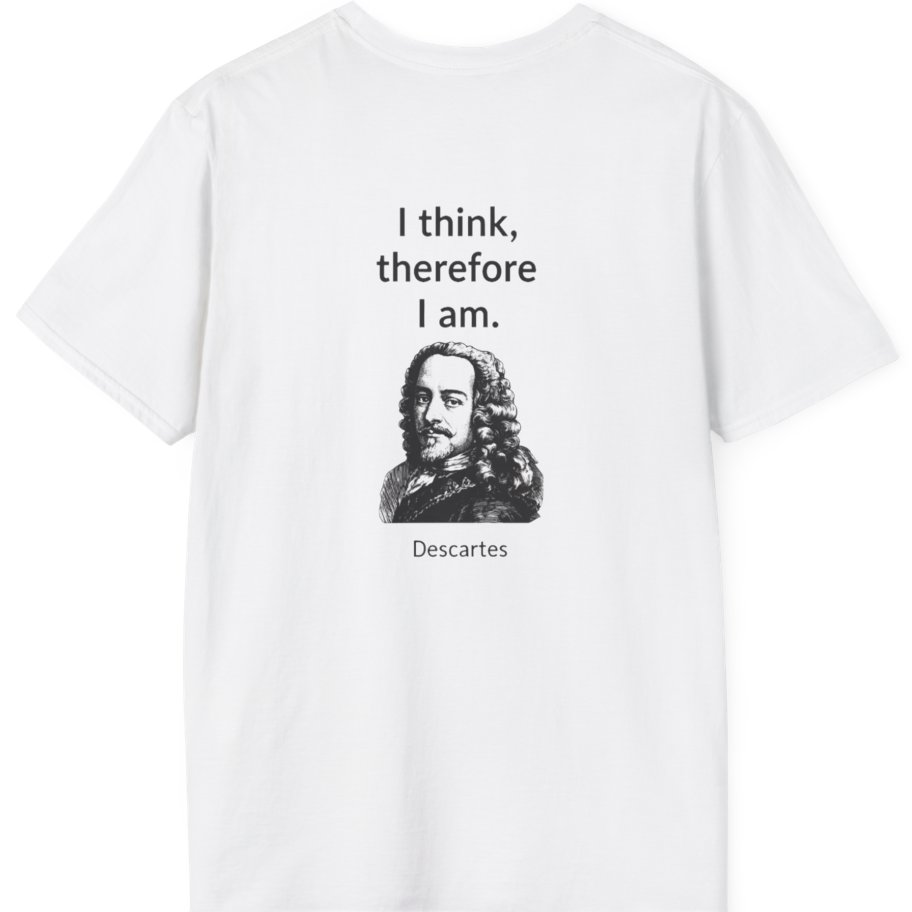 Cogito Ergo Sum Back Print T-Shirt - White back