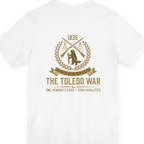 The Toledo War Michigan Volunteer Back Print Premium Tee - White back