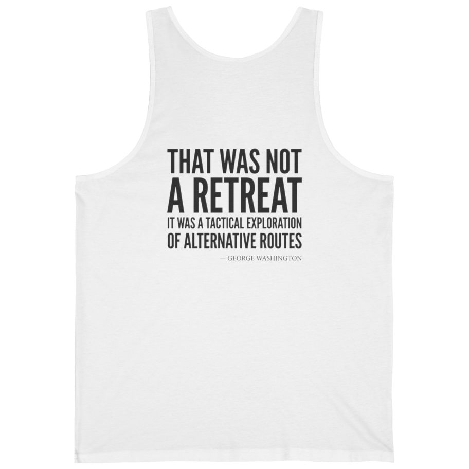 Washington Strategic Relocation Back Print Tank Top - White back