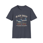 Black Sheep Squadron Crest T-Shirt - Heather Navy front