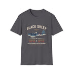 Black Sheep Squadron Crest T-Shirt - Charcoal front