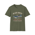 Black Sheep Squadron Crest T-Shirt - Military Green front