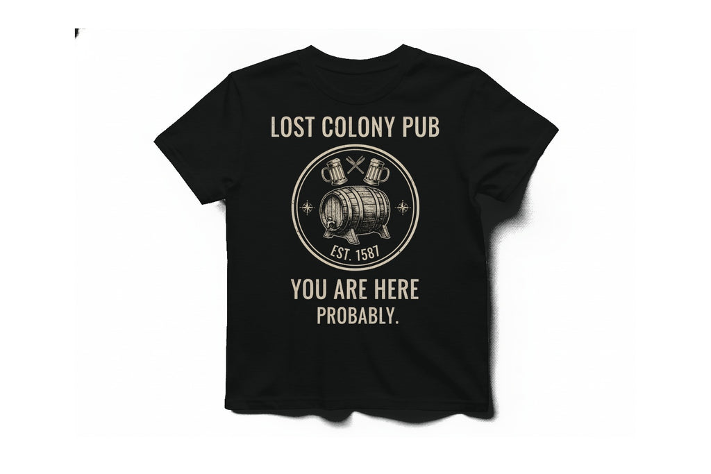 Lost Colony Pub T-Shirt - Black front