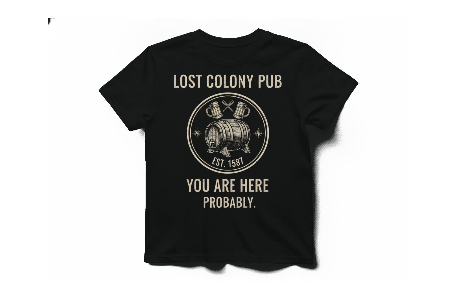 Lost Colony Pub T-Shirt - Black front