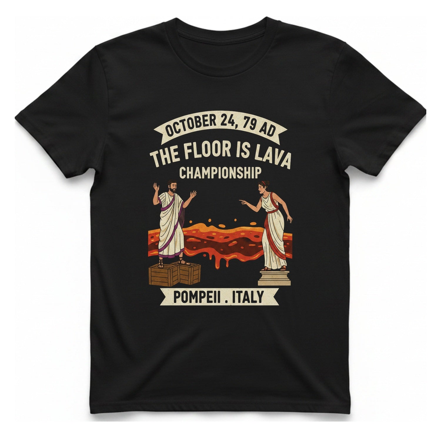 October Ad The Floor Is T-Shirt - Black front