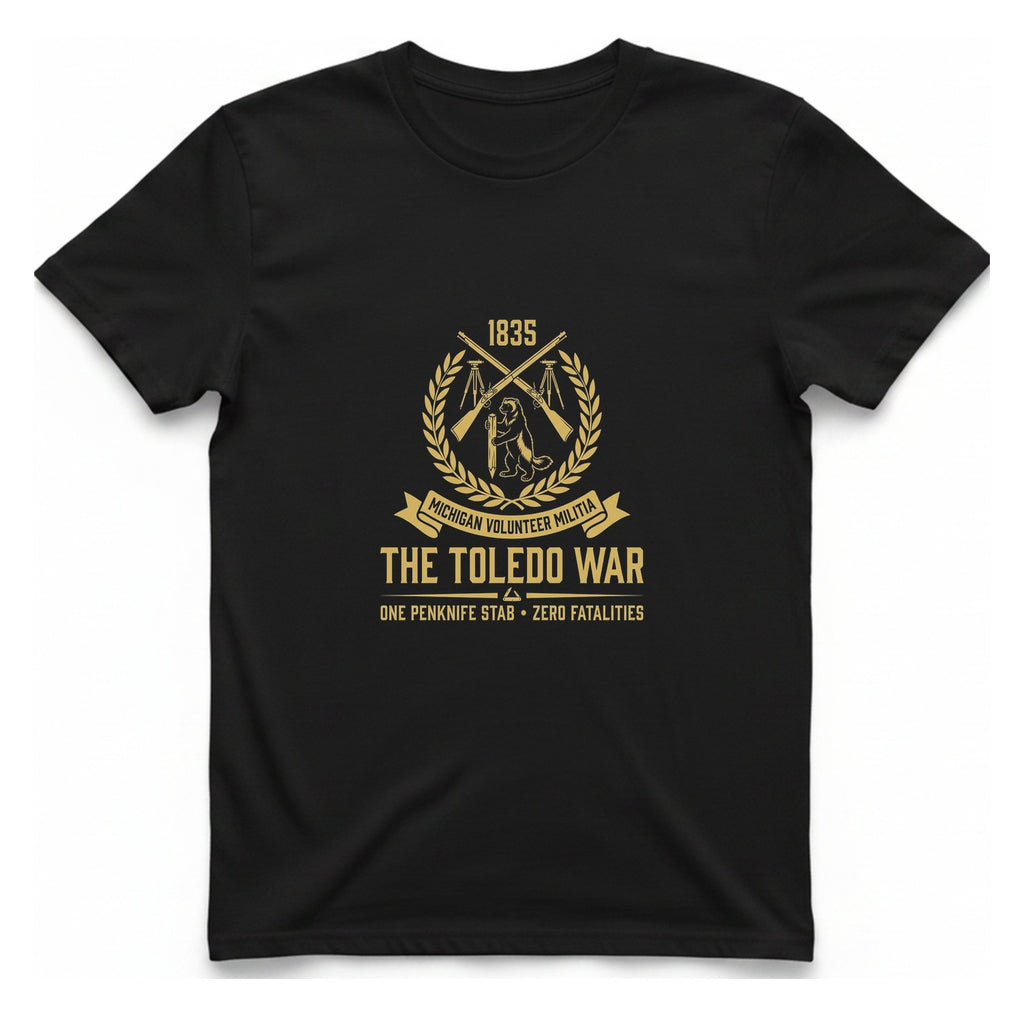 The Toledo War Michigan Volunteer T-Shirt - Black front