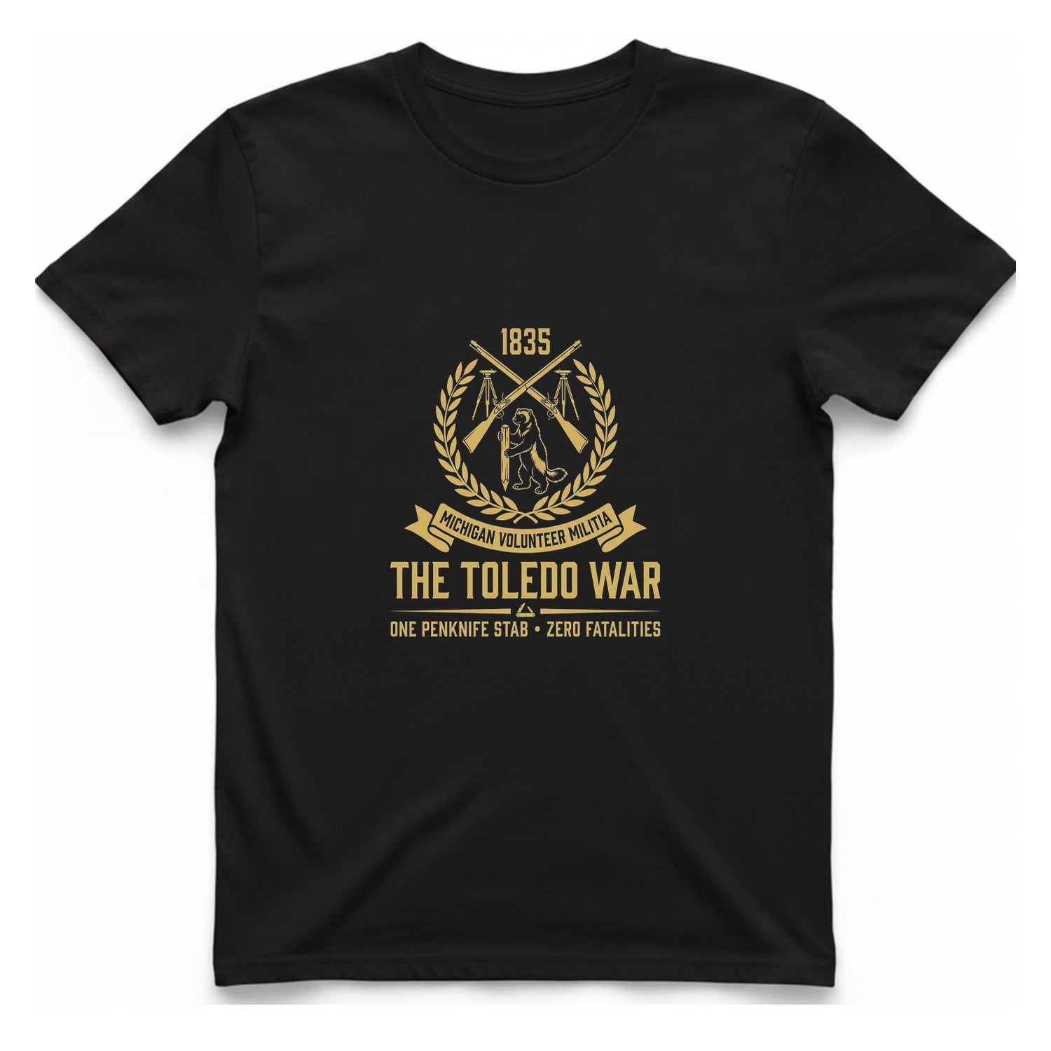The Toledo War Michigan Volunteer T-Shirt - Black front